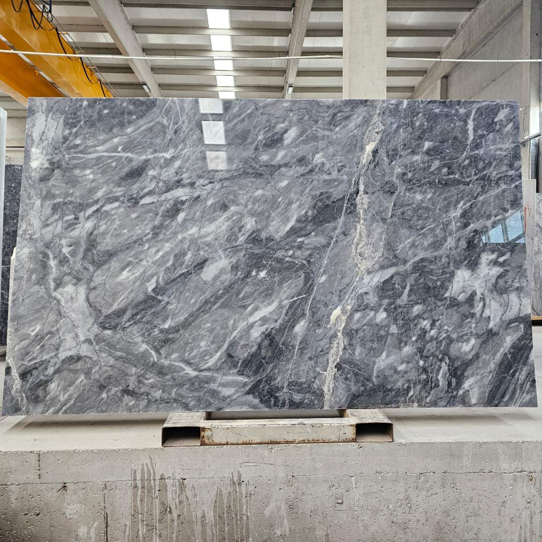 Bardiglo Polished marble slab in Brown