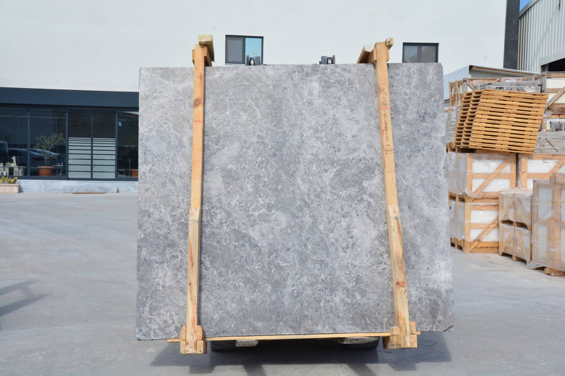 Brume polished marble slab