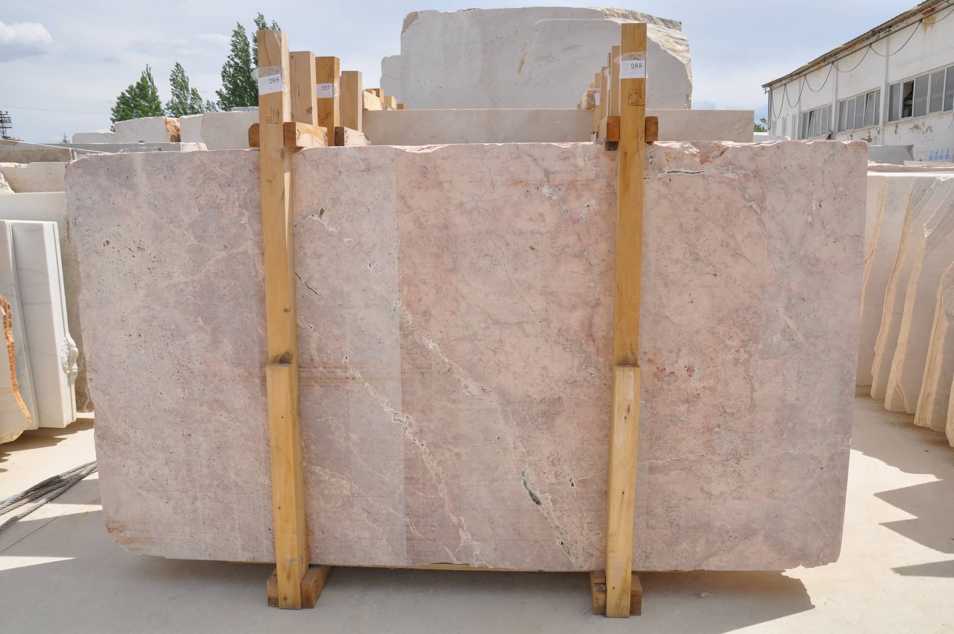 Flamingo raw travertine slab