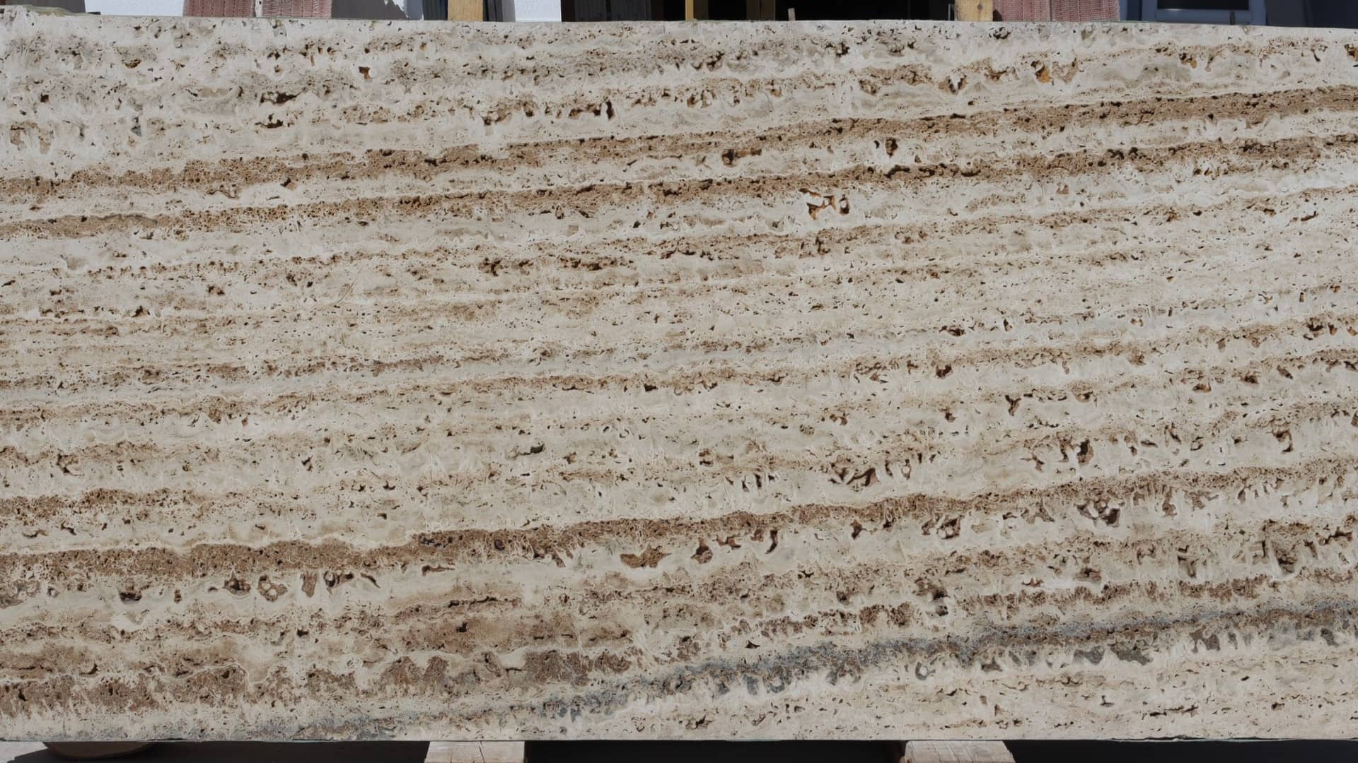 Cagliari (Denizli) brushed travertine slab