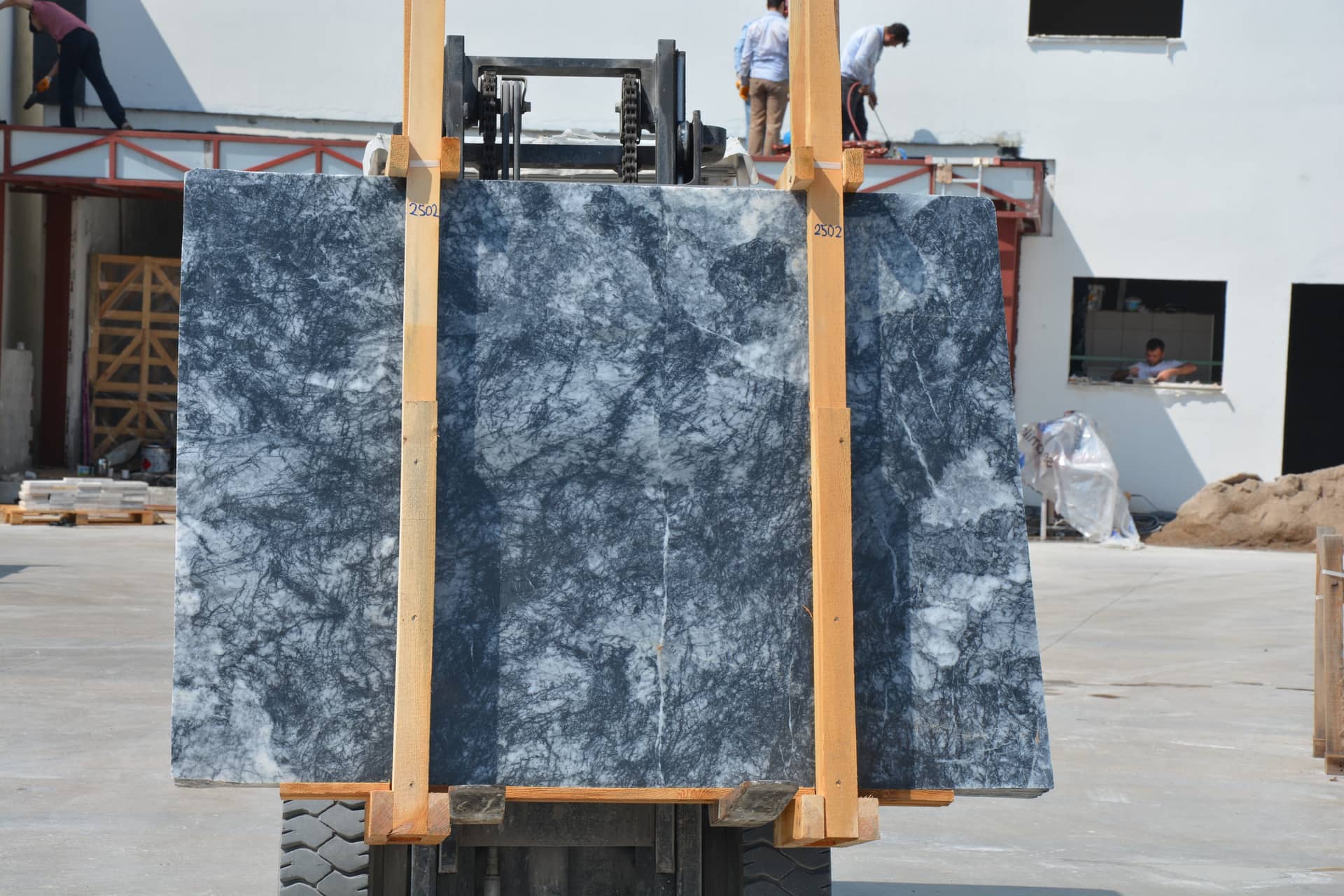 Black Olive polished marble slab