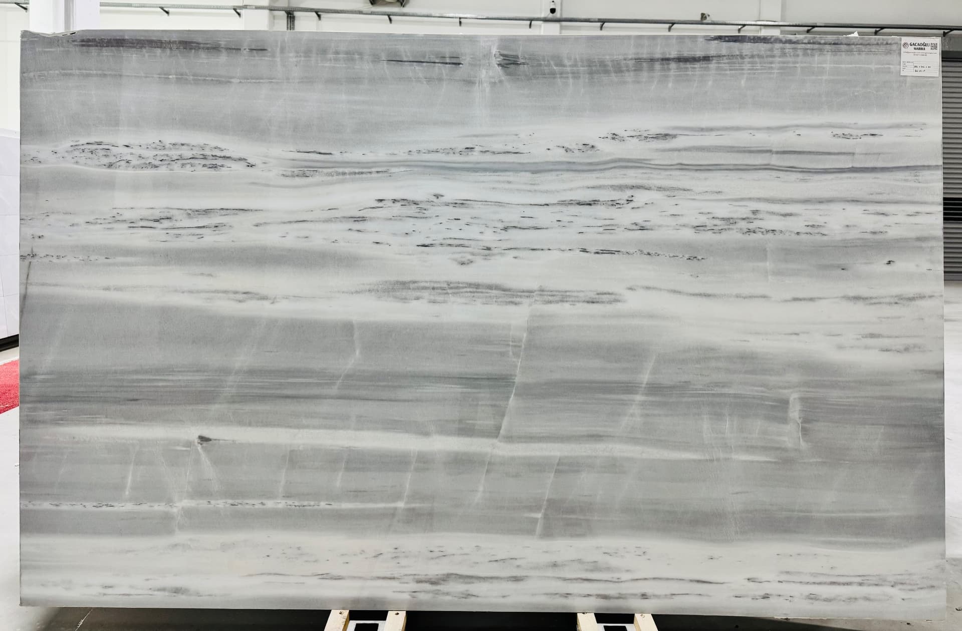 Ice Blue polished marble slab in Grey
