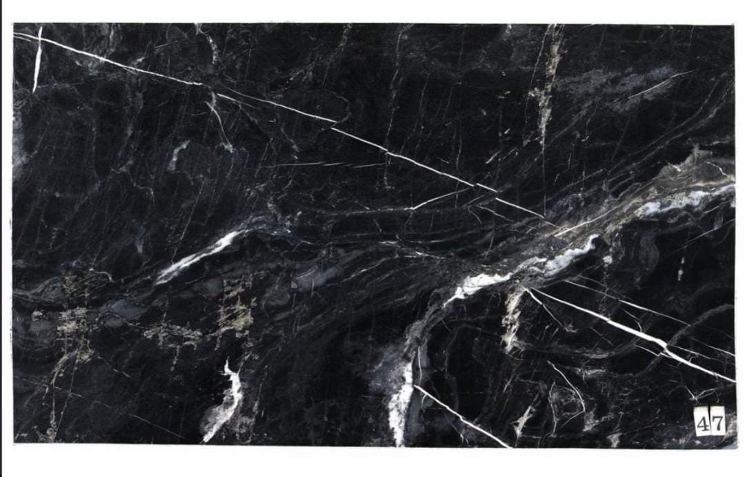 Black Mamba Polished marble slab in Black